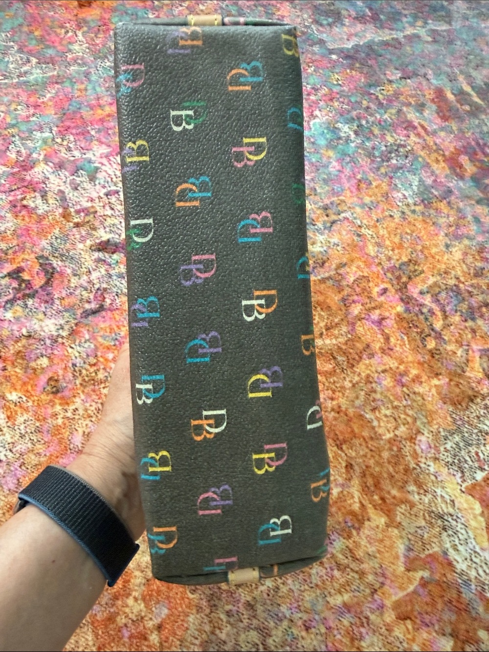 Dooney & Bourke Y2K Shoulder Bag with Multicolor Monogram - Picture 9 of 11